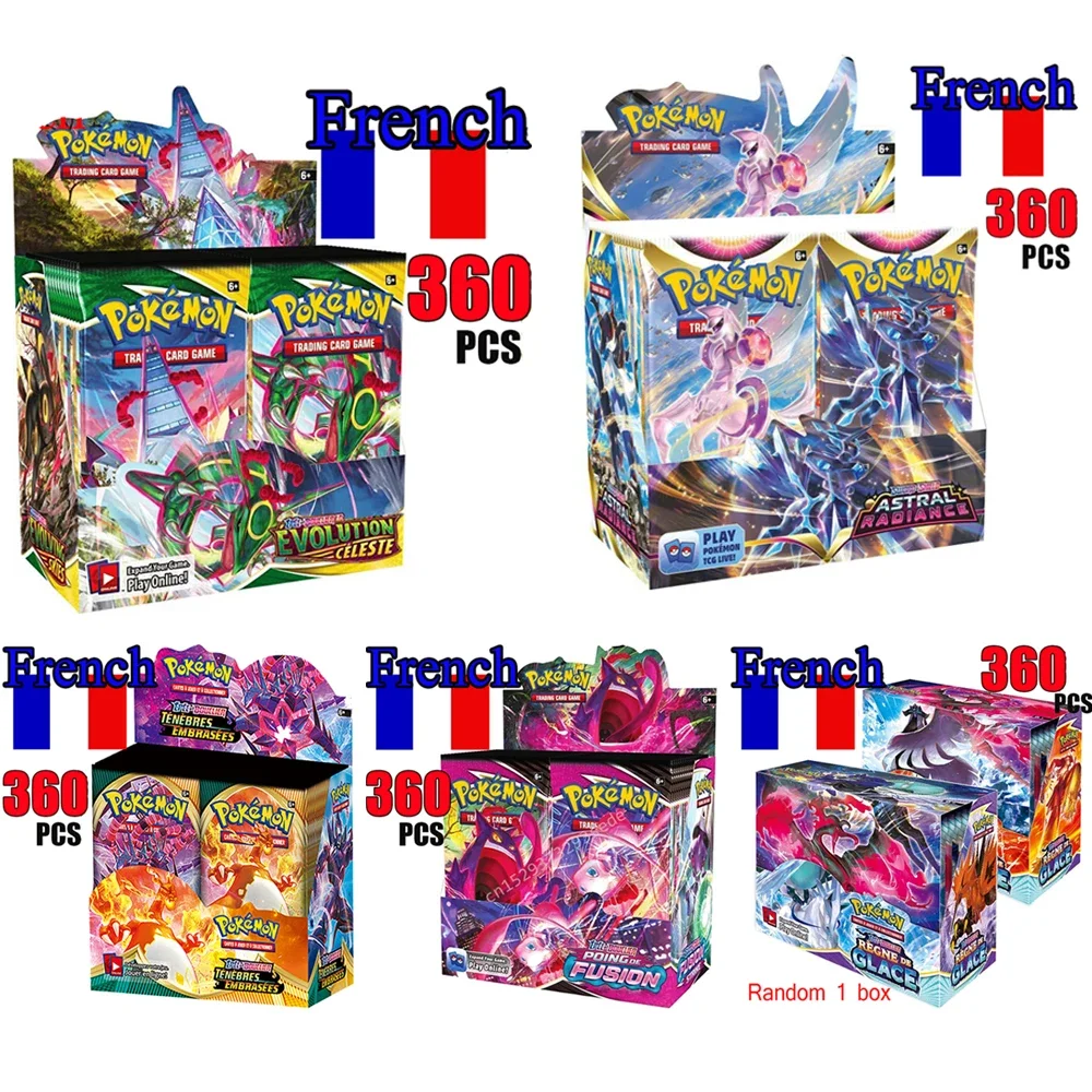 Carte Pokemon Francesi Stelle Brillanti Astral Darkness Ablaze Gioco Di Carte Evolutions Booster Giocattoli Per Bambini Da Collezione Regalo