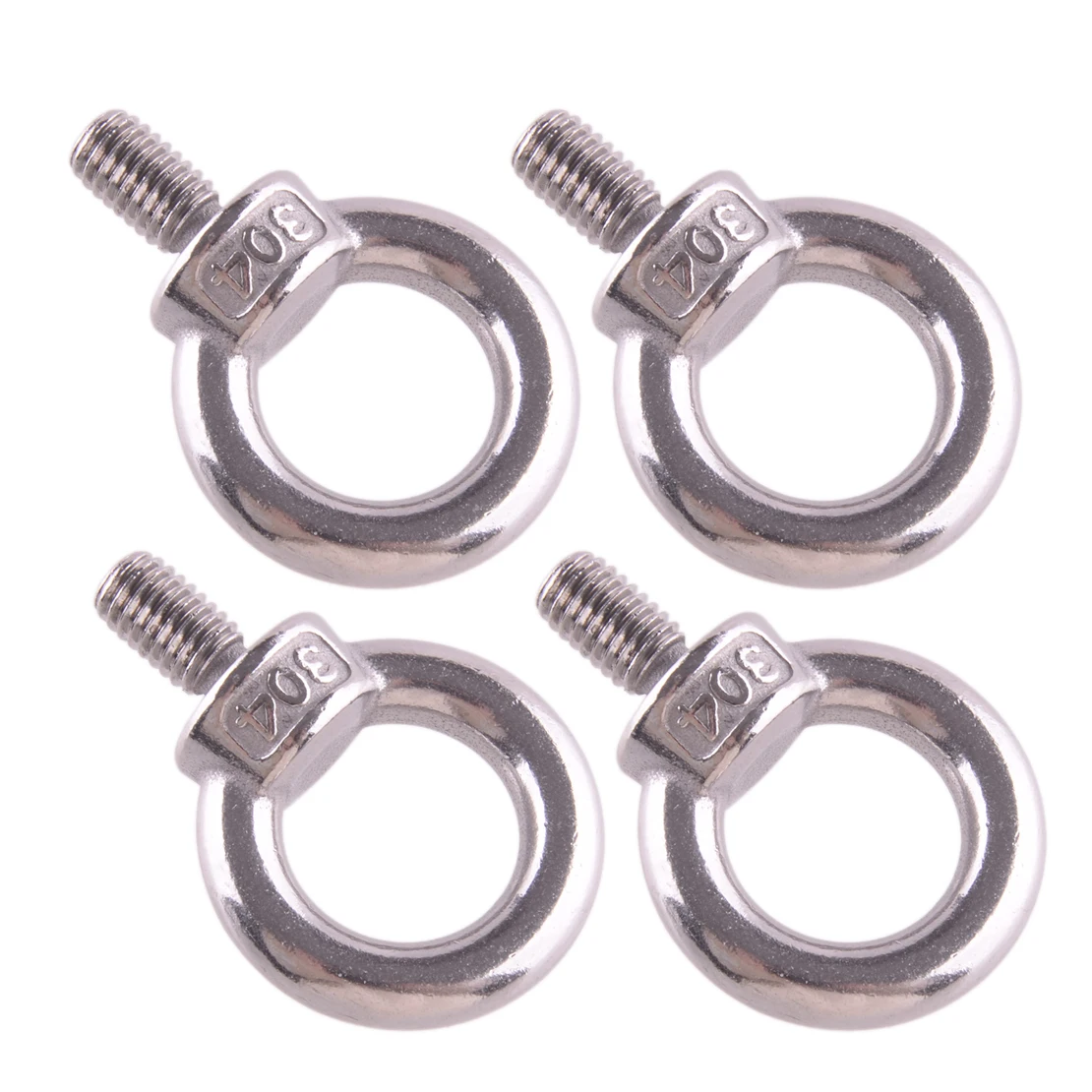 Bullone A Occhiello Con Filettatura M8 Da 4 Pezzi Adatto Per T & C Rhino Thule Yakima Pro Rola Portapacchi In Acciaio Inossidabile 304 Argento