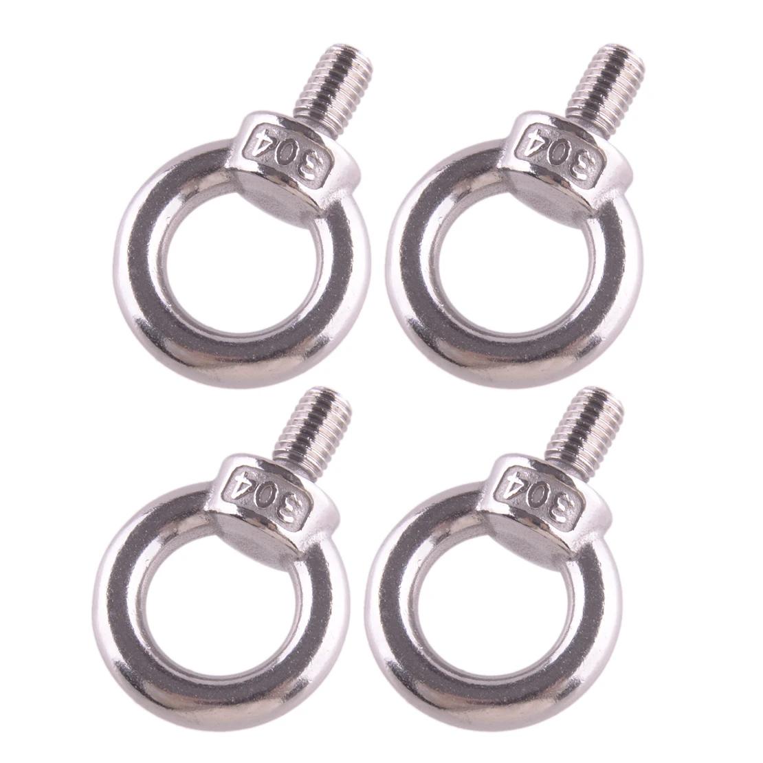 4 Pz M8 Filettatura Occhiello Argento 304 Acciaio Inossidabile Misura Per T & C Rhino Thule Yakima Pro Rola Portapacchi