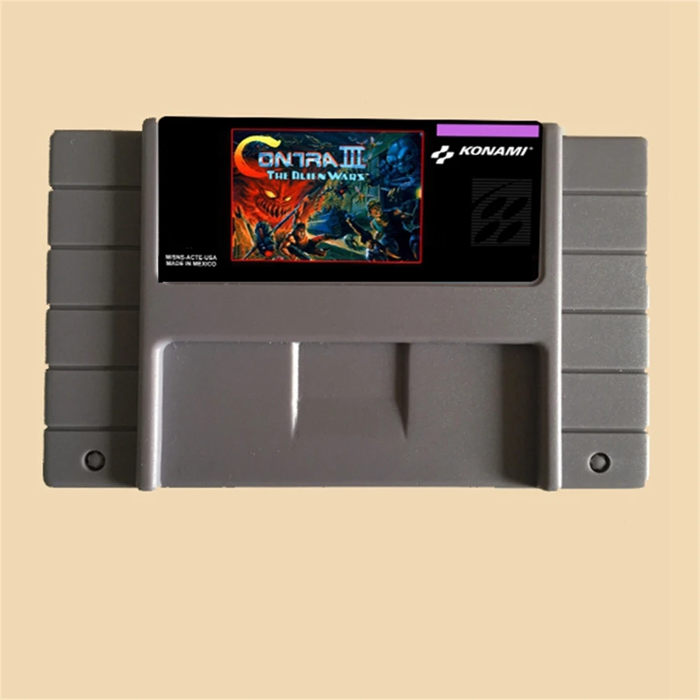 Contro Iii-The Alien Wars 16 Bit Big Grey Game Card Per Usa Ntsc Game Player