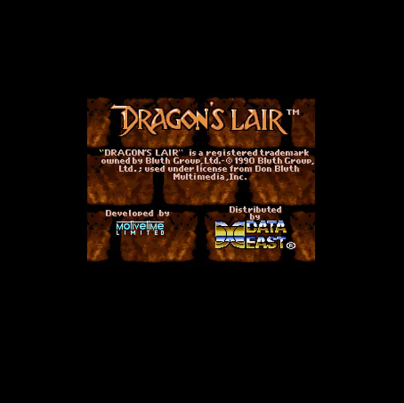 Dragon'S Lair 16 Bit Big Grey Game Card Per Ntsc Game Player Drop Shipping