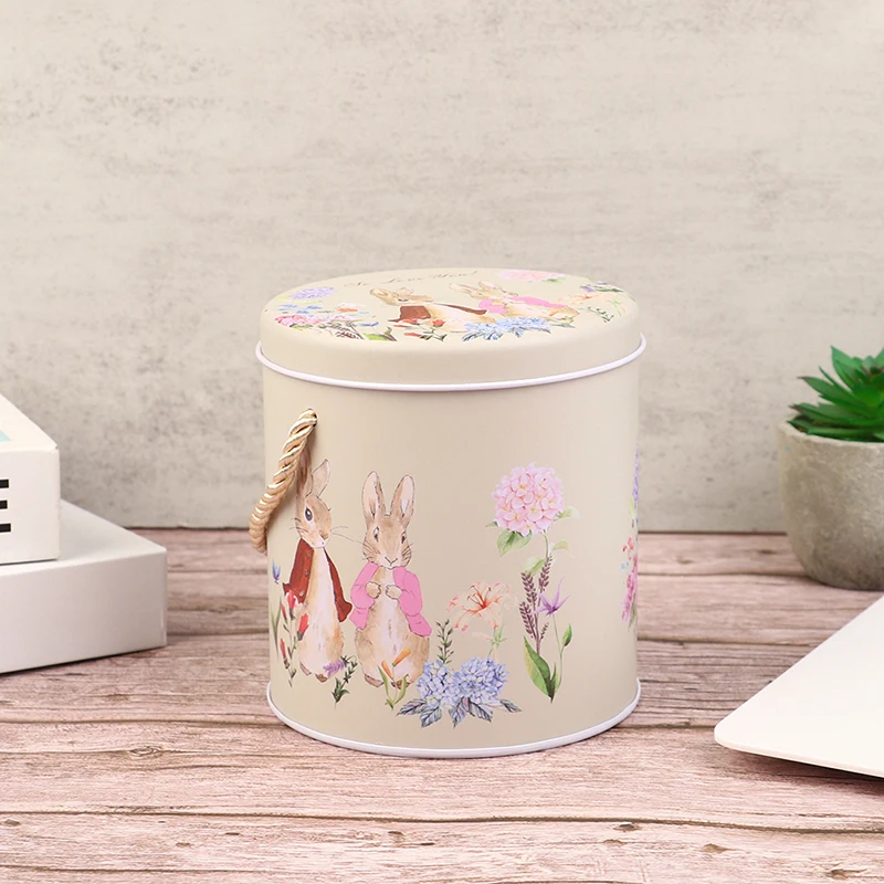 1Pc Vintage Big Storage Tin Metal Candy Box Confezione Regalo Cookie Gift Box Piccola Valigia Articoli Vari Organizer Storage Can