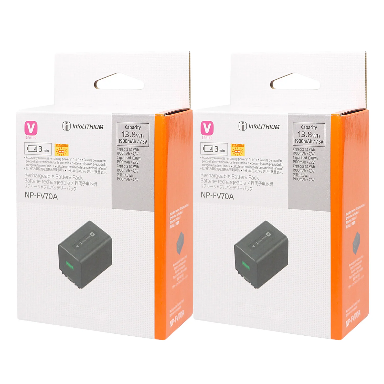 2 Pz Originale Np-Fv70A Npfv70A Np-Fv70 Batteria Della Fotocamera Per Sony Ax700 Ax45 60 Ax100E Axp55 Hdr-Cx450 Hdr-Cx680 Hdr-Cx170 Vg3Oem