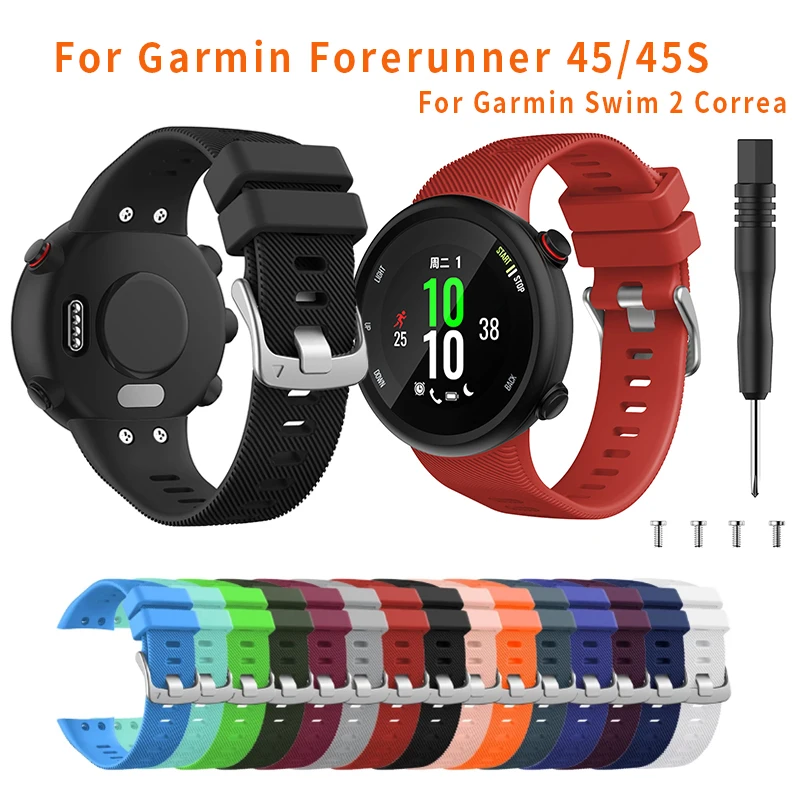 Cinturino In Silicone Per Garmin Forerunner 45S Cinturino Smart Watch Per Garmin Forerunner 45 Cinturino Di Ricambio Per Garmin Swim 2