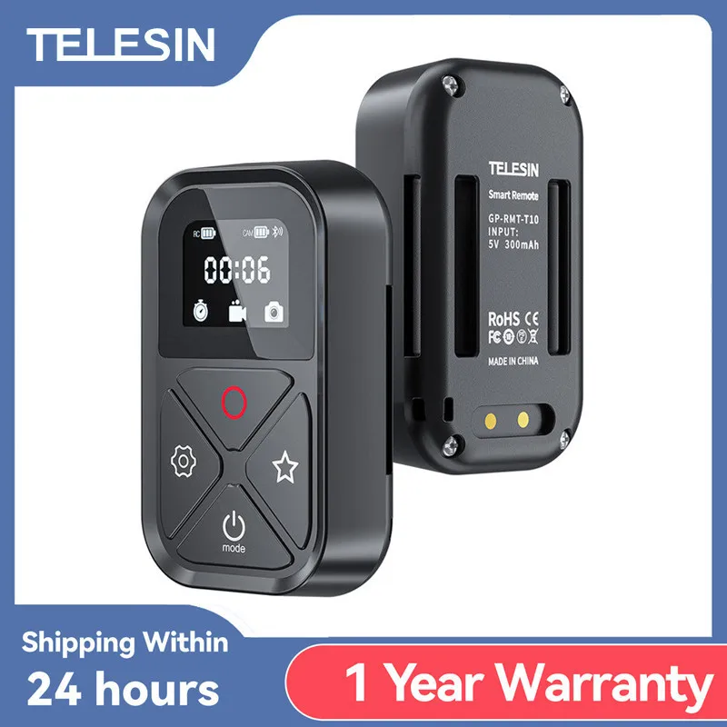 Telecomando Bluetooth Telescopin T10 Per Gopro Hero 12 11 10 9 80M Fotocamera Wireless Smart Remote Per Accessori Per Fotocamere Gopro