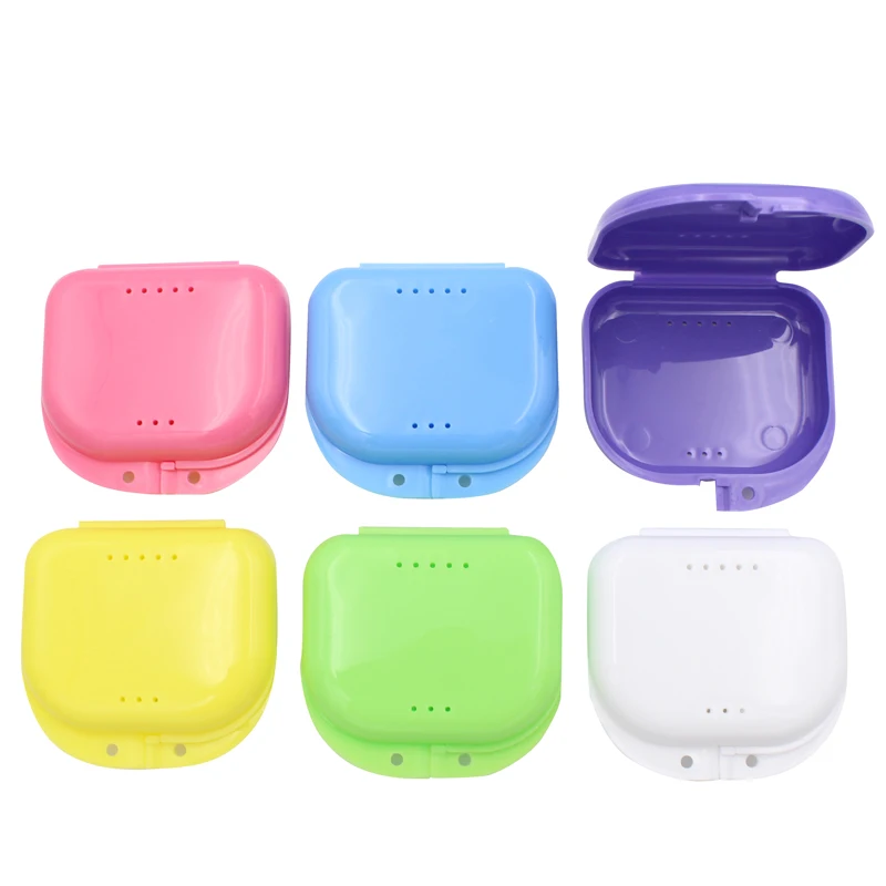 Custodia Da Bagno Per Protesi A 6 Colori Custodia Per Elettrodomestici Per Denti Finti Dentali Scatole Portaoggetti Per Protesi Sbiancante Per Denti I