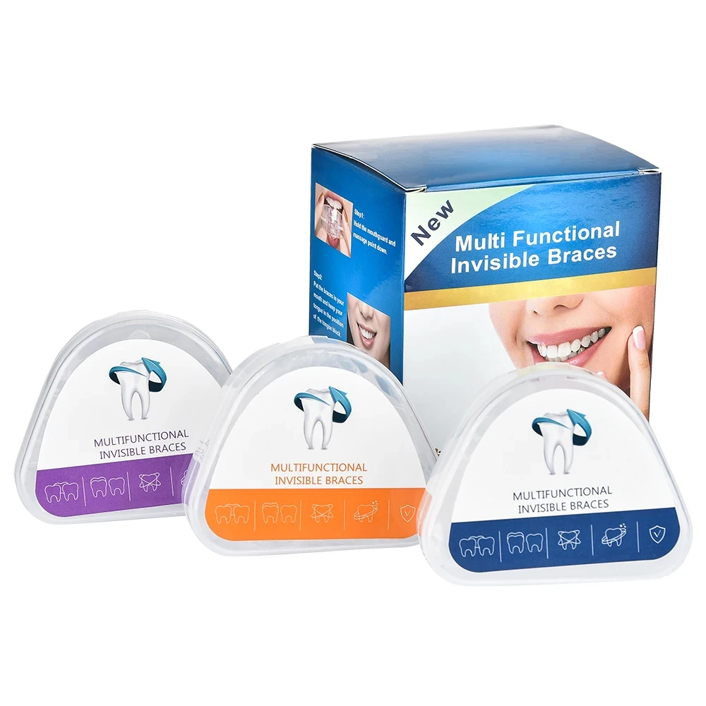 Tre Fasi Denti Fermo Dente Invisibile Raddrizzatore Set Ortodontico Apparecchio Dentale In Silicone Protezione Della Bocca Bretelle Vassoio Dei Denti