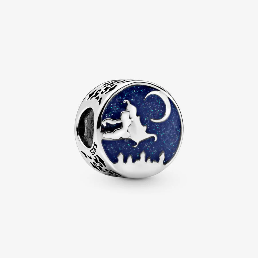 Fit Bracciali Con Ciondoli Pandora Originali Disney Aladdin E Princess Jasmine Magic Carpet Charm Jewelry Berloque