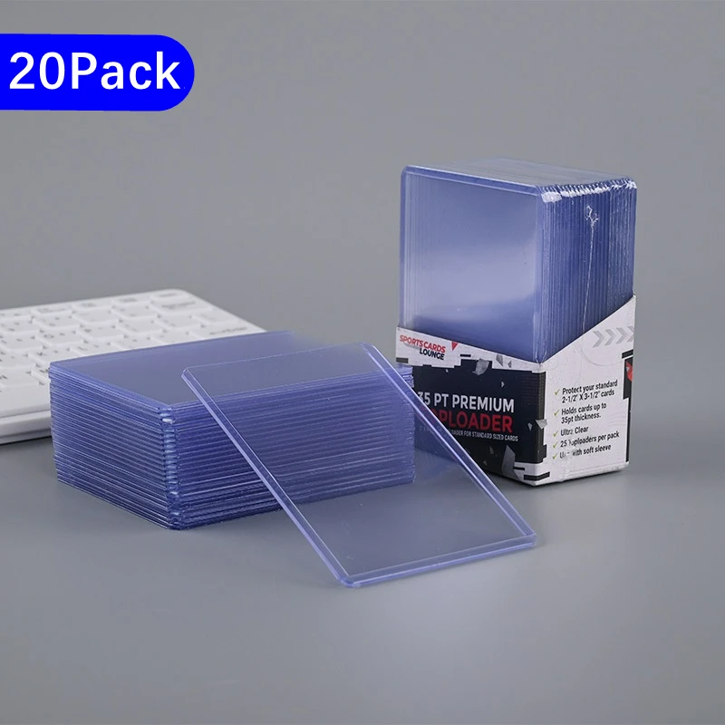 20Pcs 35Pt Top Loader Card Holder Protector 3X4 "Carte Da Gioco Per Schede Fotografiche Maniche Esterne Per Gioco Da Tavolo Slot Per Schede Sportive D