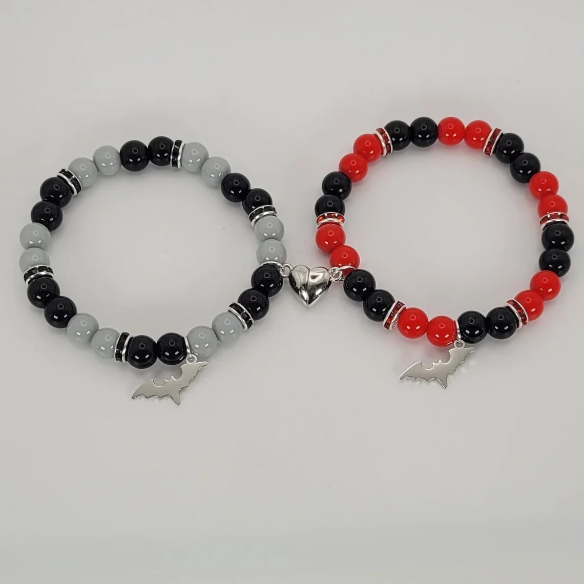 Set Di 2 Bracciali Abbinati A Cartoni Animati, Coppia Pipistrello, Uomo E Donna, Bracciali Abbinati, Bracciali Coppia, Bracciali Amicizia, Pipistrello