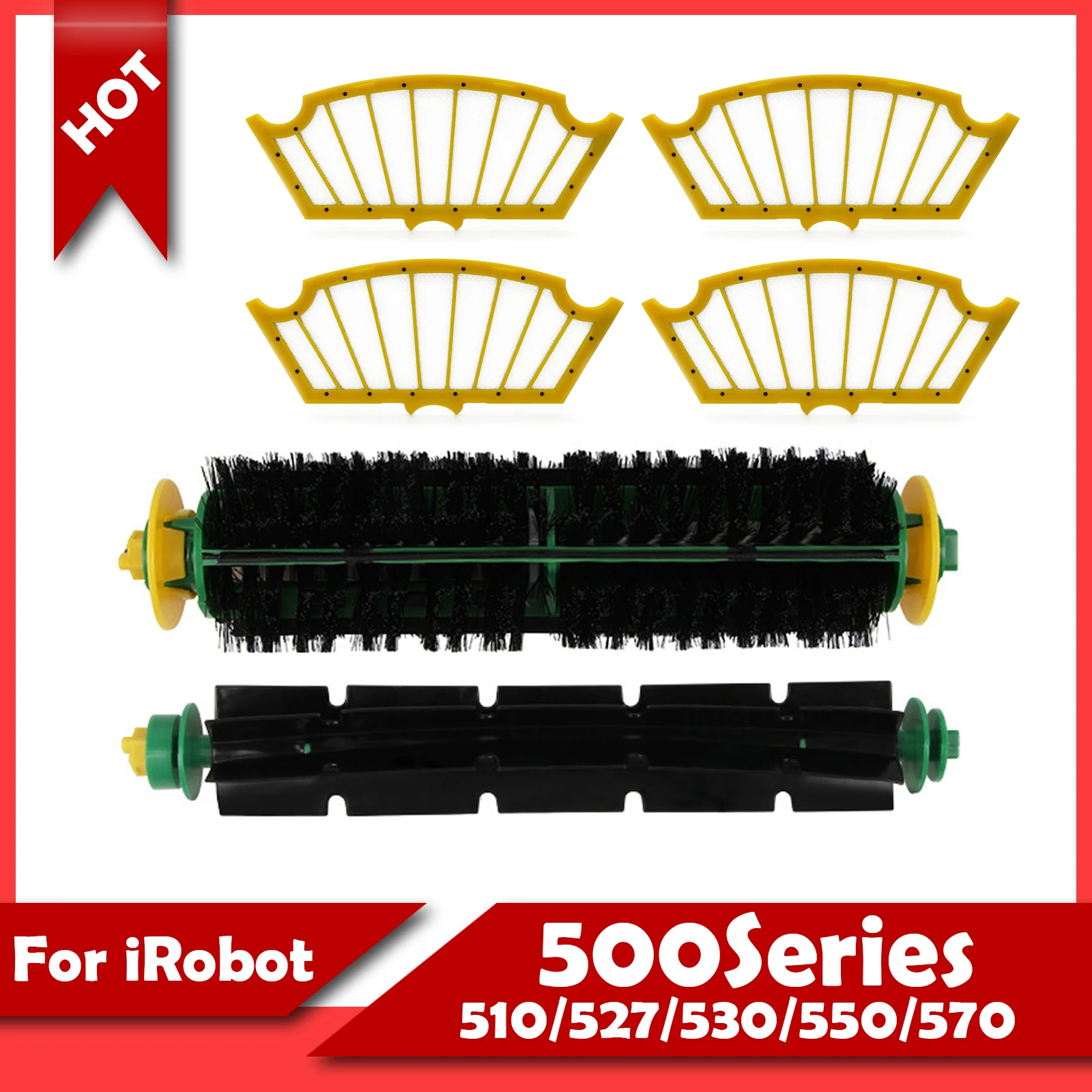 Per Irobot Serie 500 Roomba 520 529 530 540 550 580 Parti Dell'Aspirapolvere Robot Spazzola Principale Filtro Aero Vac