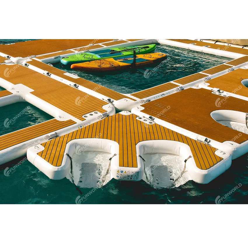 Materiale A Punto Goccia Gonfiabile Galleggiante Jet Ski Dock Inflatables Custom Jetski & Seabob Dock