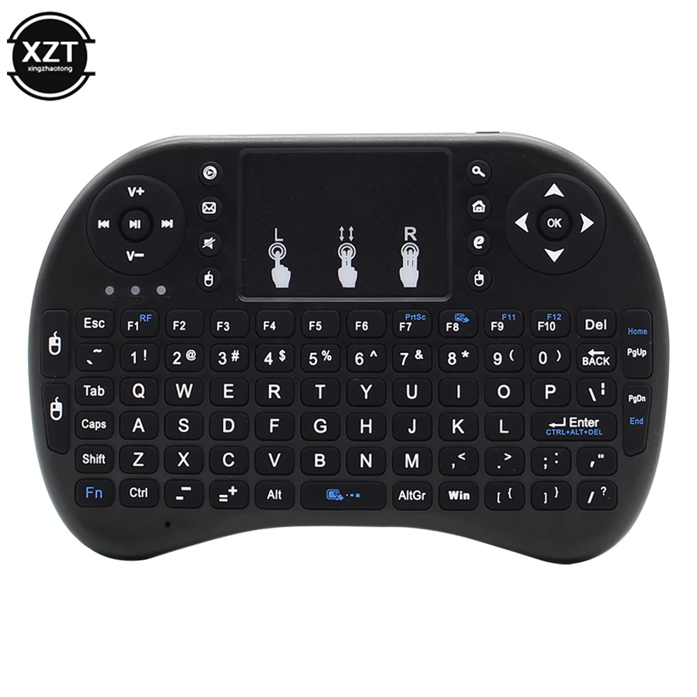 Tastiera Wireless Retroilluminata Tricolore I8 2.4G Mouse Volante Mini Tastiera Telecomando Per Tastiera Wireless Pc Android Tv Box