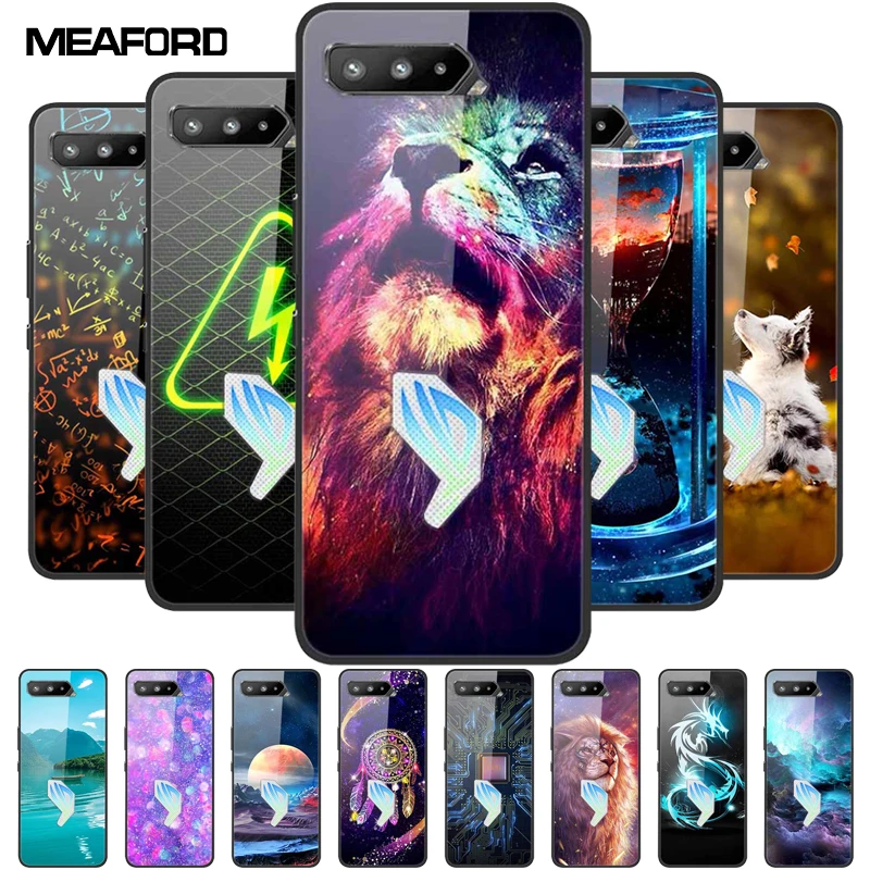 Per Asus Rog Phone 5 Custodie Cover Posteriore Rigida In Vetro Temperato Per Asus Rog 5 Rog5 Phone 5 Pro Fundas Phone 5 Ultimate Zs673Ks Custodie