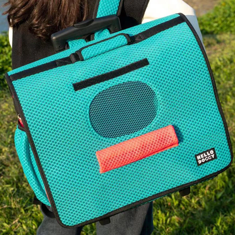 Travel Mesh Cat Zaino Carrier Wheels Transporter Small Animal Bag Large Space Outdoor Sac À Dos Chat Transport Articoli Per Animali Domestici