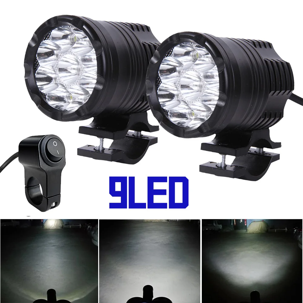 Auxiliary 9Led Headlight For Motorcycle Fog Lights For Bmw R1150R F800R R Nine T G310Gs R1200Rt S1000Xr Ninet K1300S F650 Gs