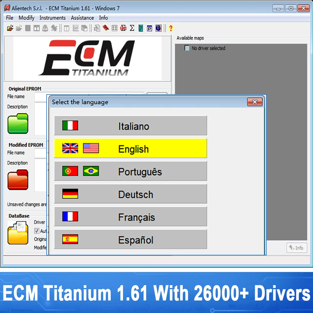 Ecu Ecm Titanium 1.61 Con 26000 Driver Software Per Aumentare La Potenza Del Motore Iniezione Di Computer Per Auto Con Kwp Galleto