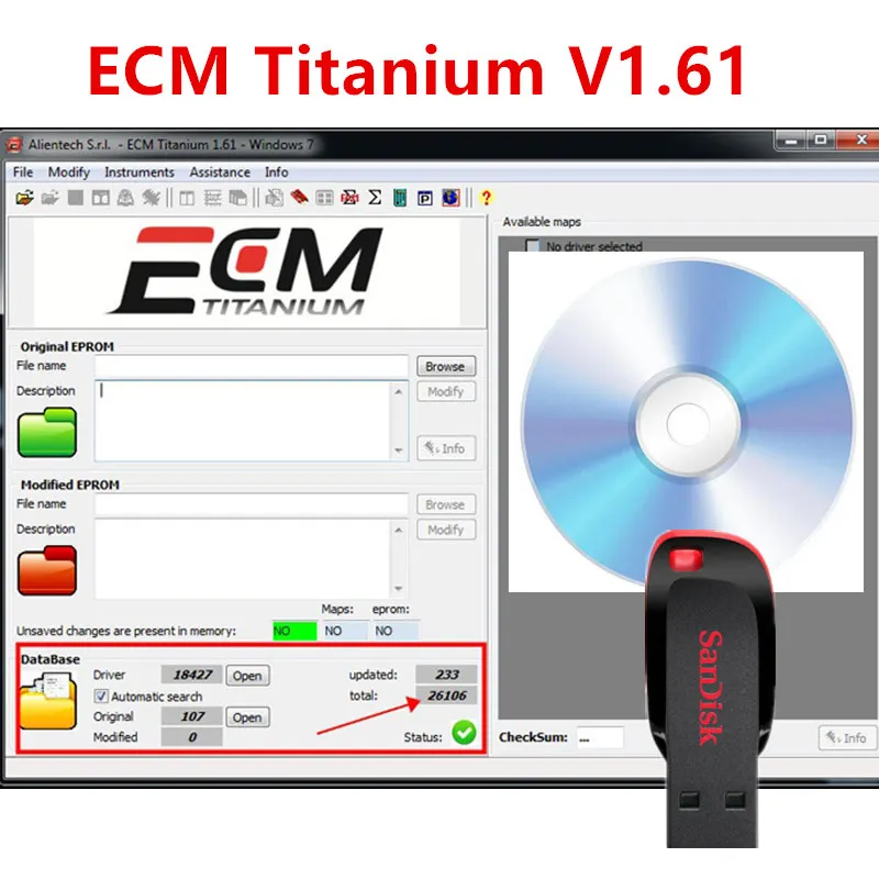 Ecm Titanium 1.61 Per Kt-/ Ag E K- Ess V2 Ecm Titanium 1.61 Con Driver 18259 + Ecm Titanium 26000 Driver Per Riparazione Ecu
