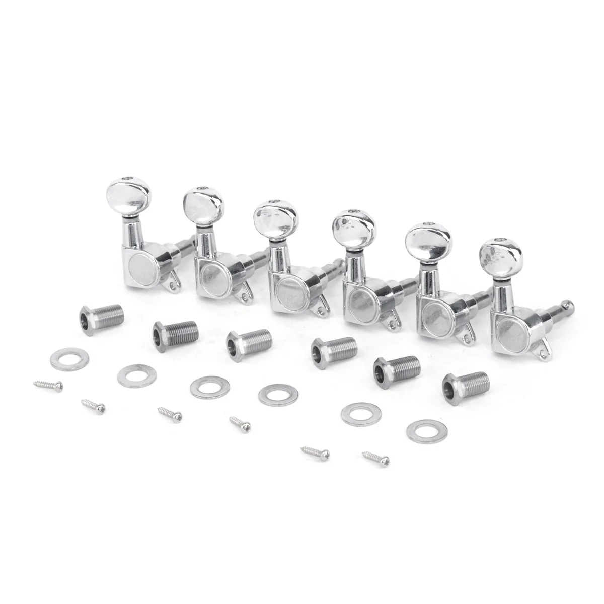 Musiclily Pro 6 In Linea Di Chitarra Chitarra Sealed Tuners Chiavi Di Accordatura Pioli Macchina Teste Fender Strat Set Per Telecaster, Rene Pulsante 