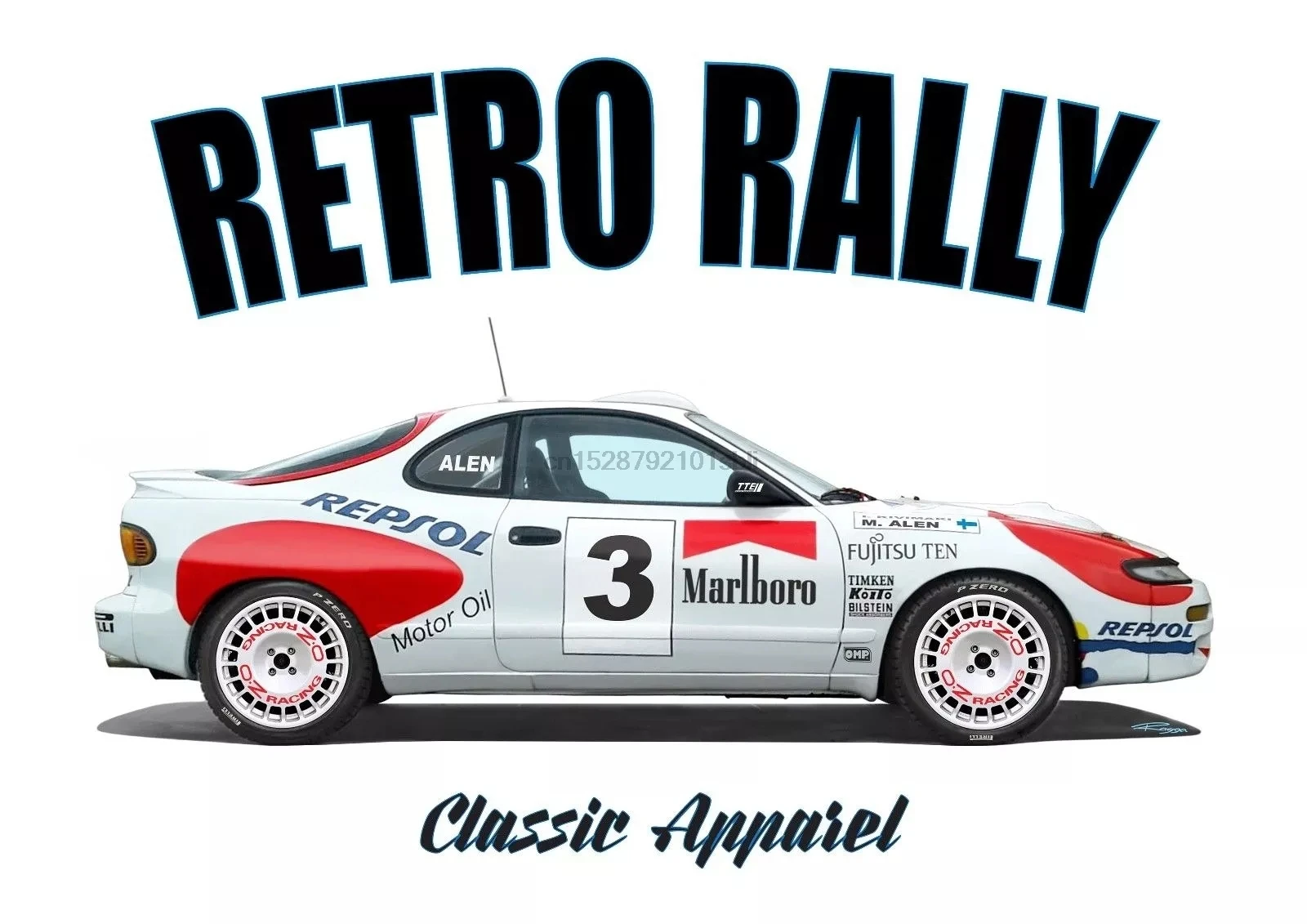 2023 Abbigliamento Di Marca Abbigliamento In Cotone Ventagli Per Auto Classici Giapponesi Celica Gt4 St185 Retro Rally Classic Giapponese