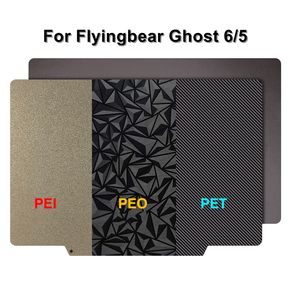 Per Flyingbear Ghost 6 5 Upgrad Build Plate Peo Pet Pei Sheet Piattaforma Di Stampa 3D A Doppio Lato Per Flying Bear Ghost6 Ghost5
