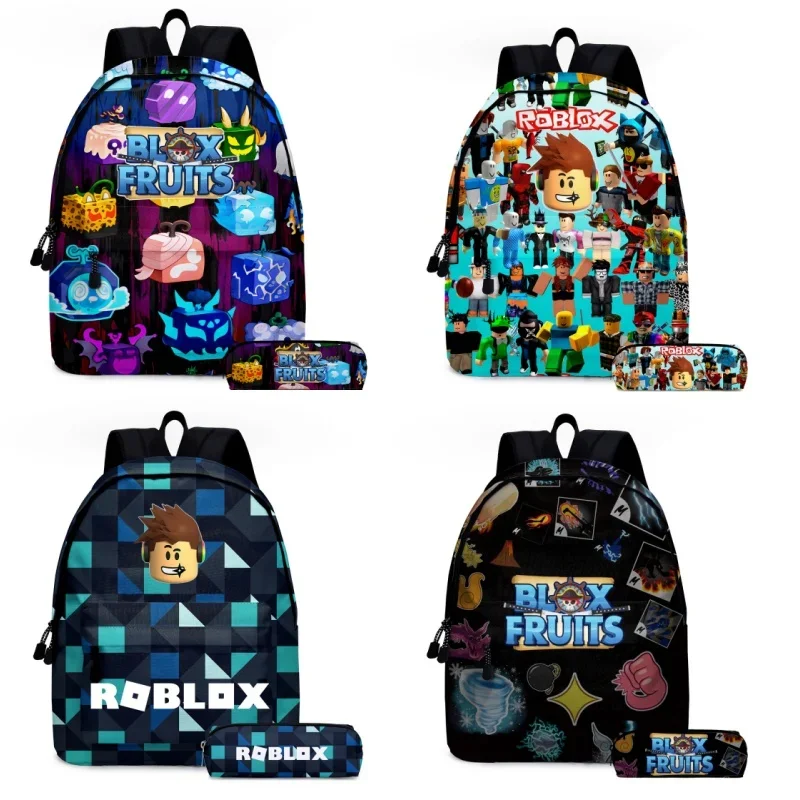 Roblox Blox Fruits Primary Primary E Middle School Cartoon Studenti Zainetto Ragazzi Ragazze Kawaii Cartoon School Bag Mochila