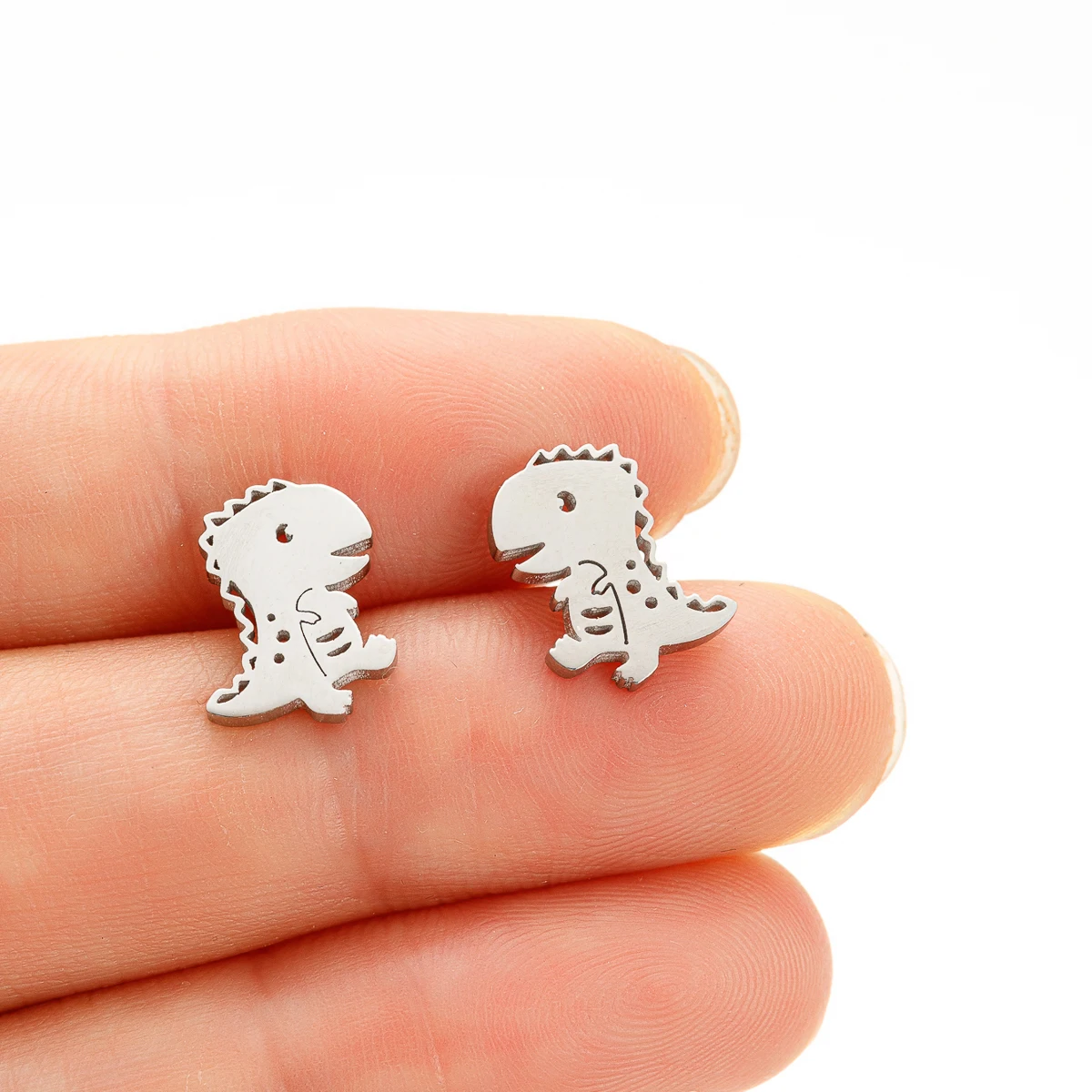 Yiustar Cartoon Fashion Earring Lovely Tyrannosaurus Ear Studs Animal Dinosaur Stud Orecchini Per Ragazze Accessorio Per Gioielli Per Bambini