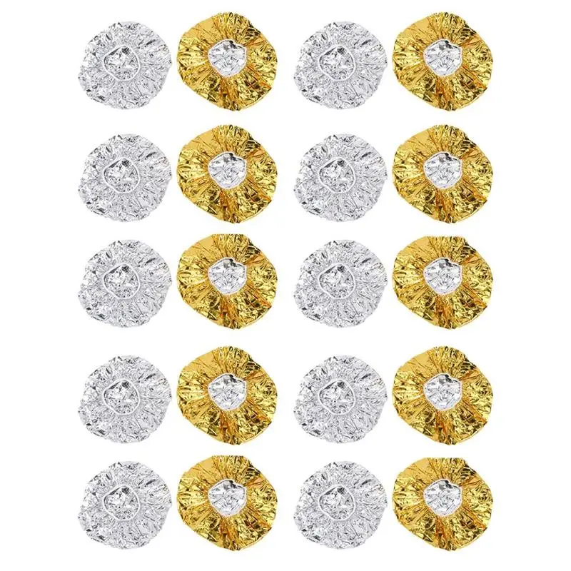 Cap Hair Heat Foil Caps Processing Head Salon Thermal Aluminium Hat Cover Bathfor Hot Conditioning Deep Large Extra Care Shower