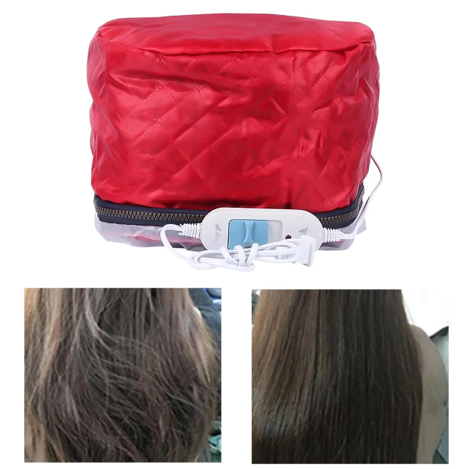 Cuffie Riscaldanti Per Capelli Steamer 3 Modalità Safe Household Red Hair Steamer Per Il Condizionamento Profondo Home Salon Nutriente Hot Head Care S
