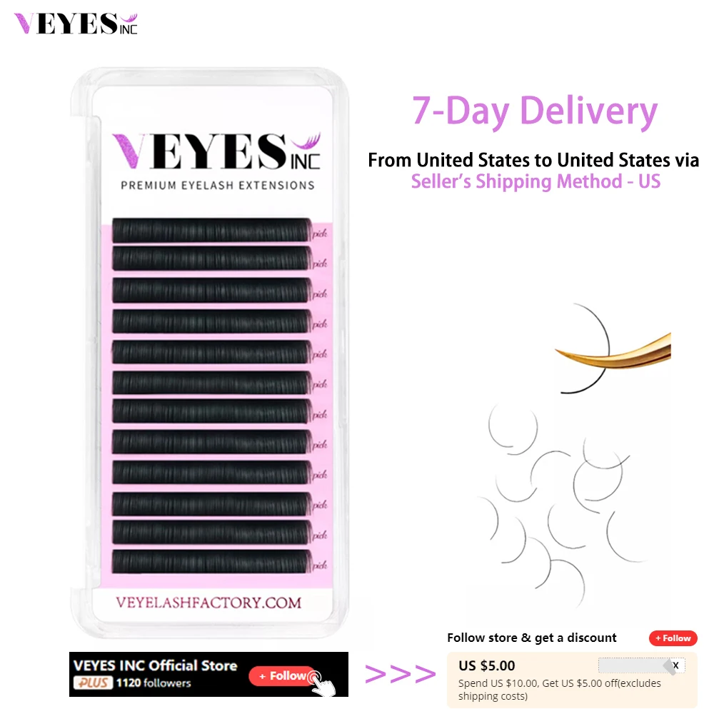 Veyes Inc Estensioni Delle Ciglia Individuali Faux Mink Matte Lashes 8-20Mm Veylash Professionals Classic Natural Lash Bulk Wholesale