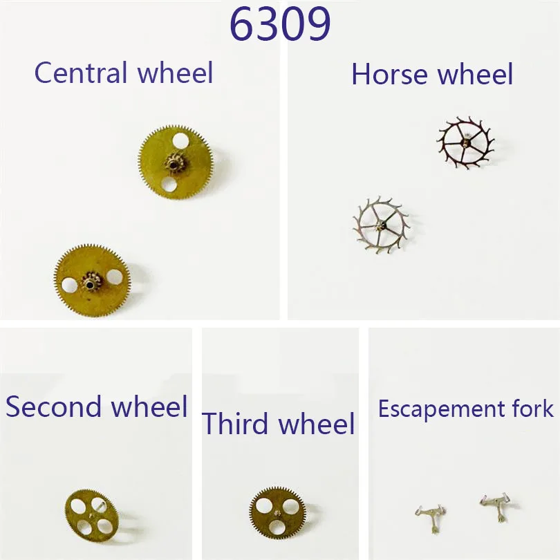 Gli Accessori Per Orologi Sono Adatti Per Seiko 6309 Movimento Escapement Fork Horse Wheel Center Wheel Tre Ruote Second Wheel Parts
