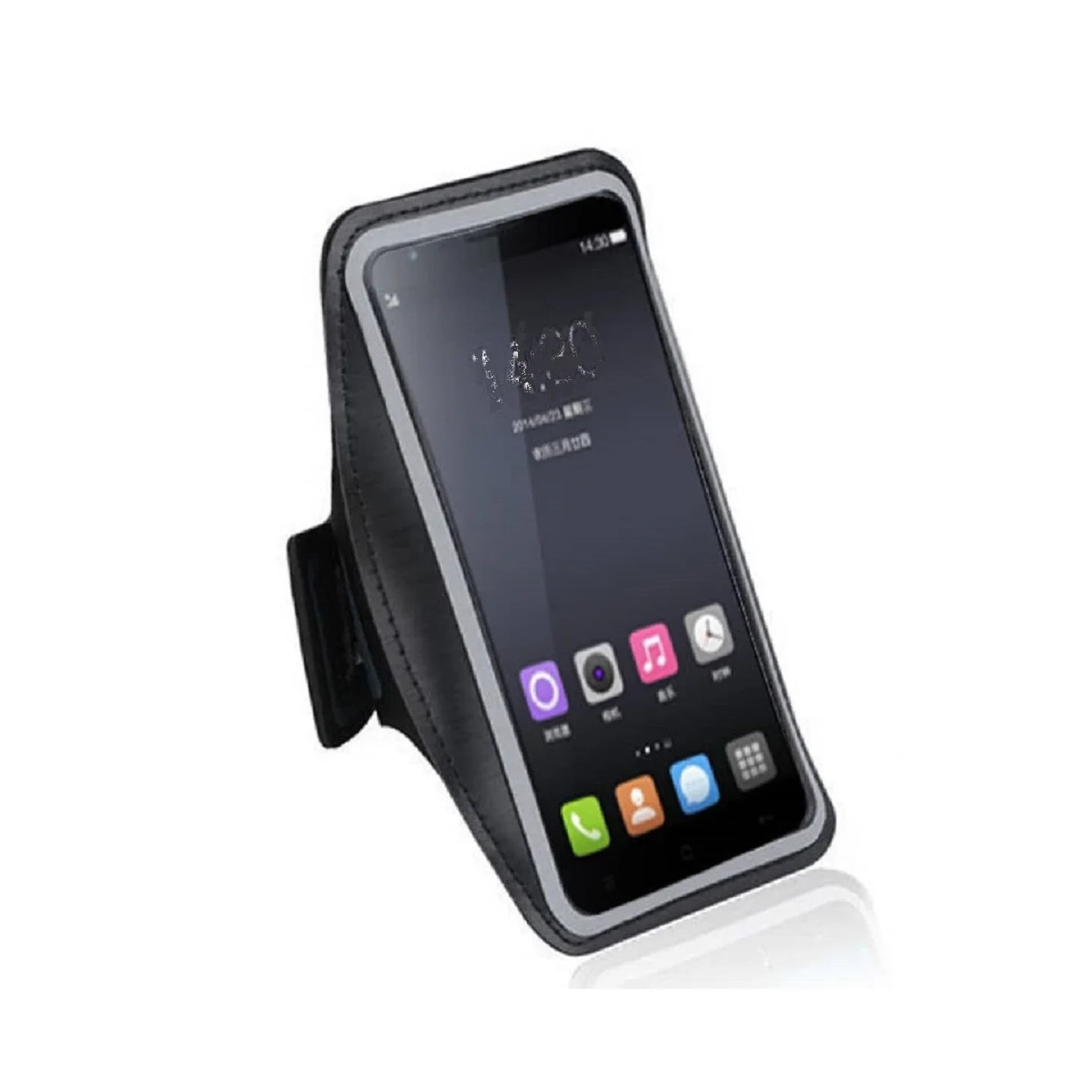 Per Sharp Leica Phone 2 (2022) Bracciale Fascia Da Braccio Neoprene Riflettente - Nero