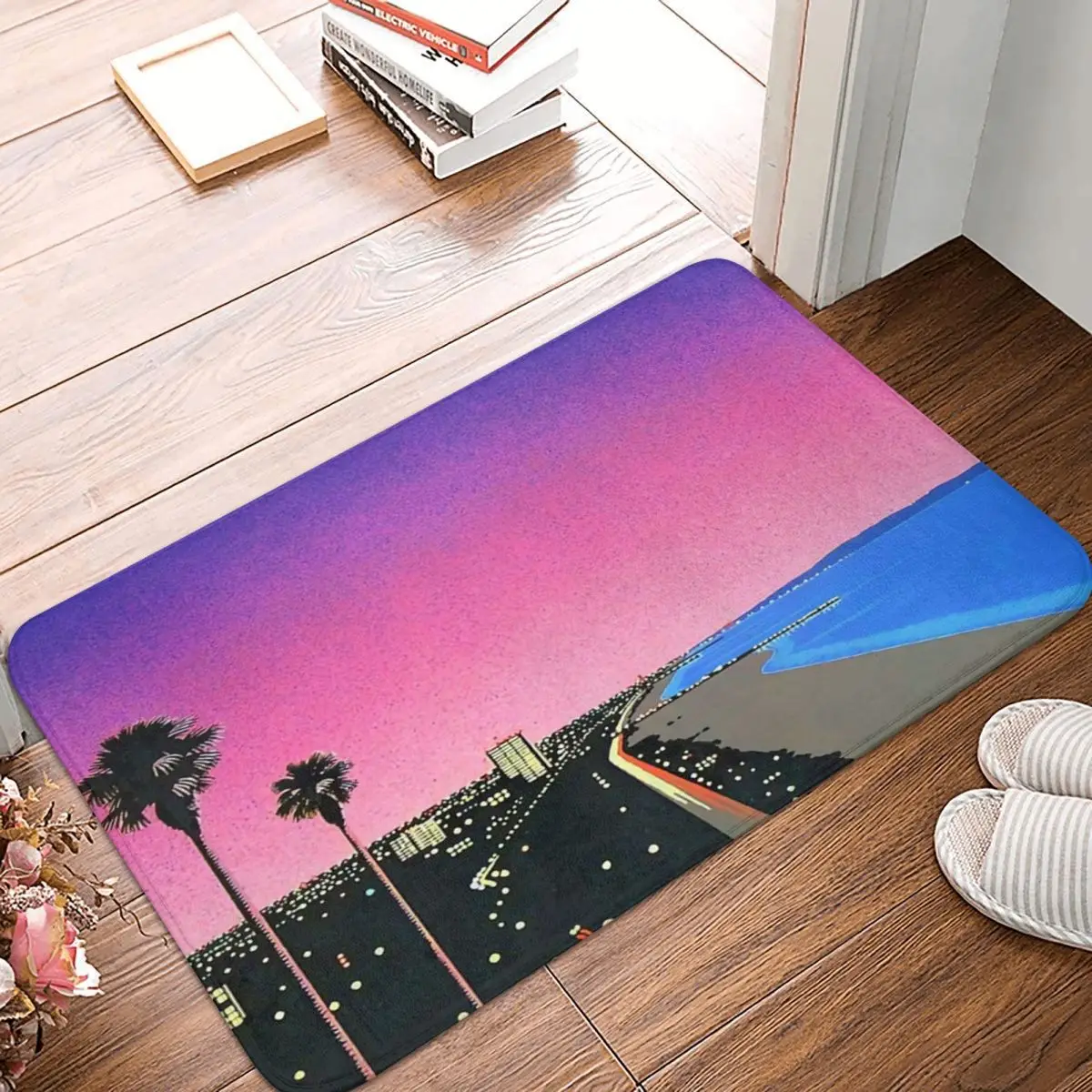 Wet Klipo Himroshi Nagai Vaporwave Pantai Tappeto Tappeto Tappeto Rosa Di Lusso