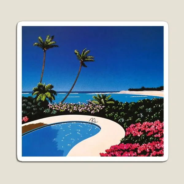 Hiroshi Nagai Vaporwave Vintage Magnet Funny Decor Toy Frigorifero Bambini Casa Magnetica Per Frigorifero Organizer Baby Kids