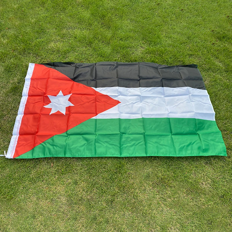 Aerxemrbrae Flag150X90Cm Bandiera Della Giordania Occhielli Con Bandiera Della Giordania In Poliestere Stampato Su Entrambi I Lati Di Alta Qualità