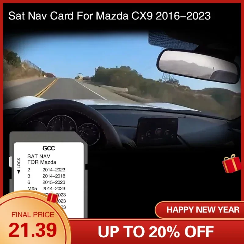 Compatibile Per Mazda Cx9 Dal 2016 Al 2023 Gps Sd Card Map Navigation 8Gb Cover Gcc Medio Oriente Oman Jordan