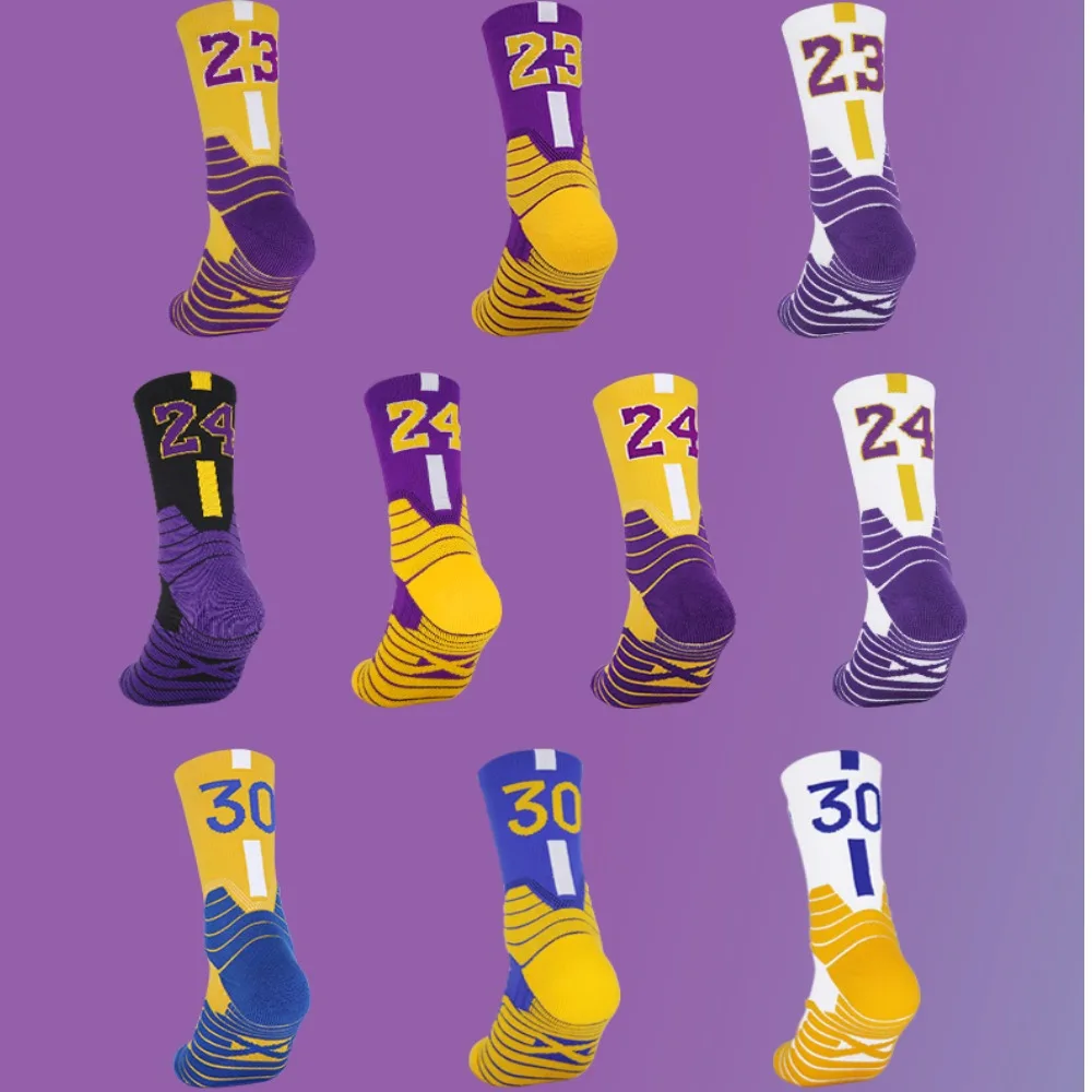Calzini Da Basket Elite Per Uomo Kobe Bryant Sports Boy And Children Jordan Balls Asciugamano A Tubo Medio Per L'Allenamento