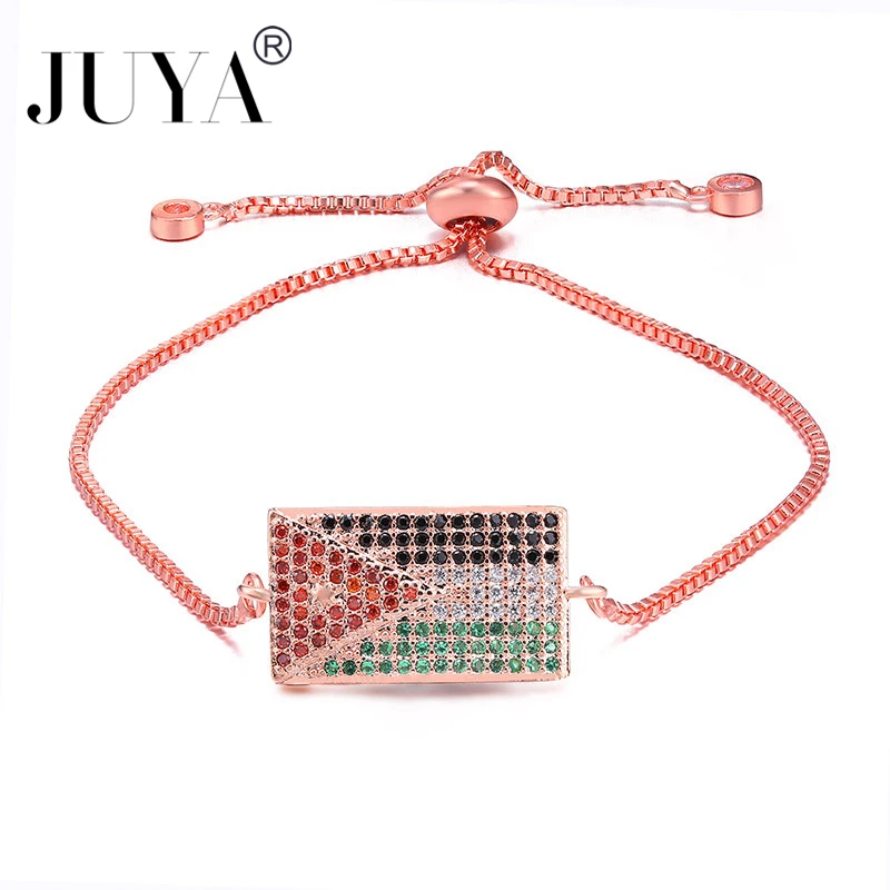 2018 Bracciali Aaa Zirconia Jordan Bandiera Braccialetti Per Le Donne Degli Uomini Dei Monili Regolabile A Catena Pulseras Mujer Braccialetti Di Amici