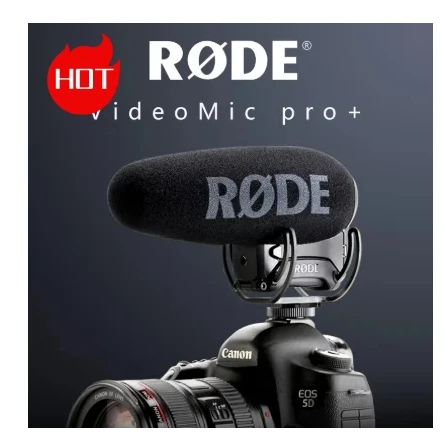 Rode Videomic Pro + Plus Microfono Shot Gun Intervista Video Studio Microfone Rycote Lyre Per Canon Panasonic Dslr Camera Mic