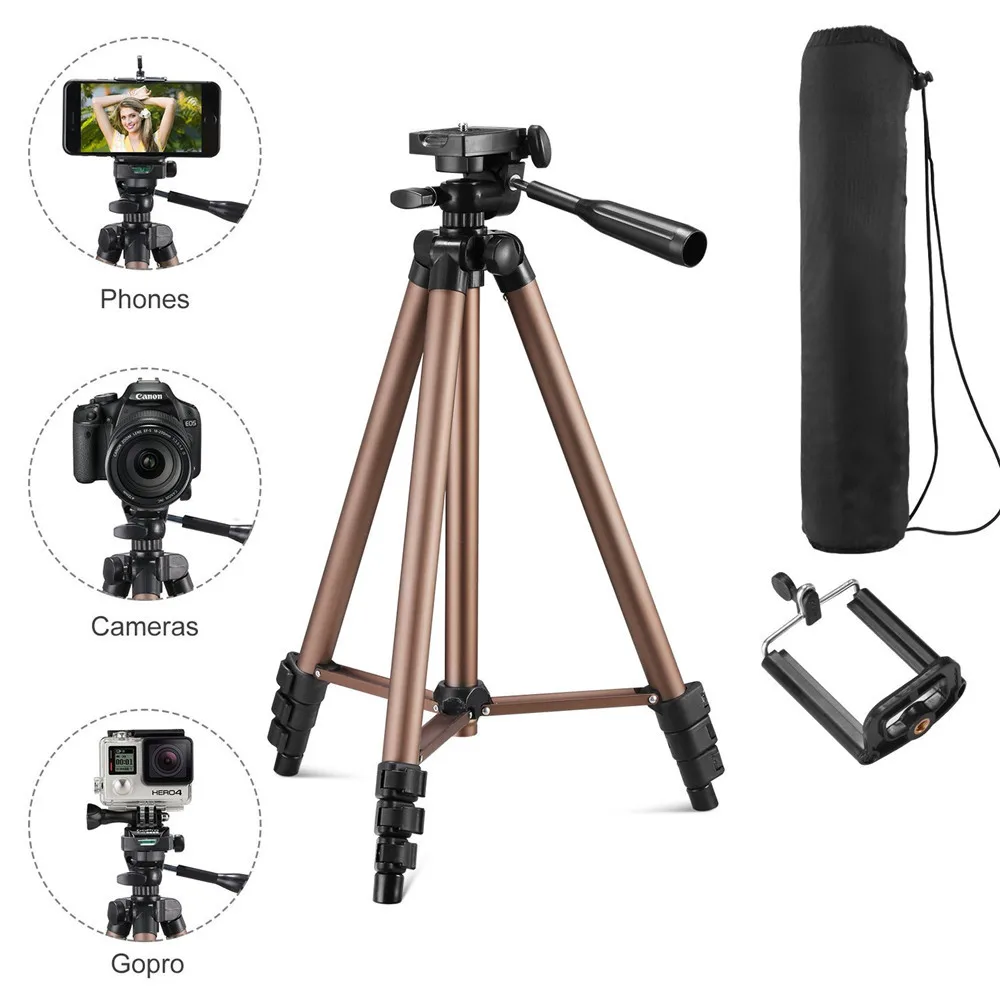 Treppiede Leggero Da Viaggio In Alluminio Portatile Dslr Camera Tripode Stand Per Canon Nikon Sony Panasonic Olympus Pentax Fujifilm