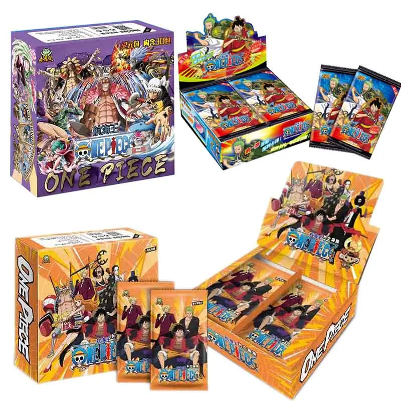 One Piece Collection Cards Booster Box Rare Anime Playing Cards Total