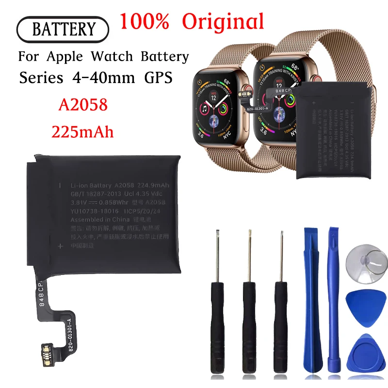 Batteria A2058 Per Apple Watch Series 4 40Mm S4-40Mm Series4-40Mm Parti Di Riparazione Batterie Per Orologi Ad Alta Capacità Bateria