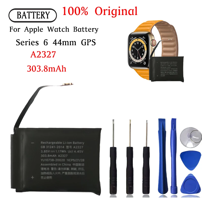 Batteria A2327 Per Iphone Apple Watch Series 6 44Mm S6-44Mm 6-44Mm Parte Di Riparazione Gps Batterie Per Orologi Ad Alta Capacità Bateria