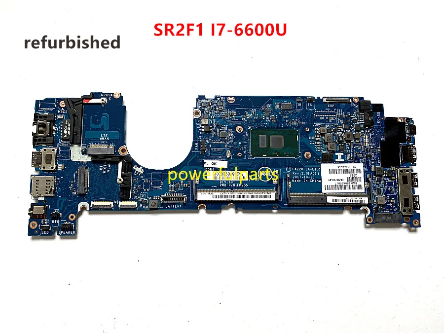 Ricondizionato Per La Scheda Madre Dell Latitude 7480 Con Cpu I7-6600U 04Gtkn Caz20 La-E131P Mainboard Funzionante Perfetto