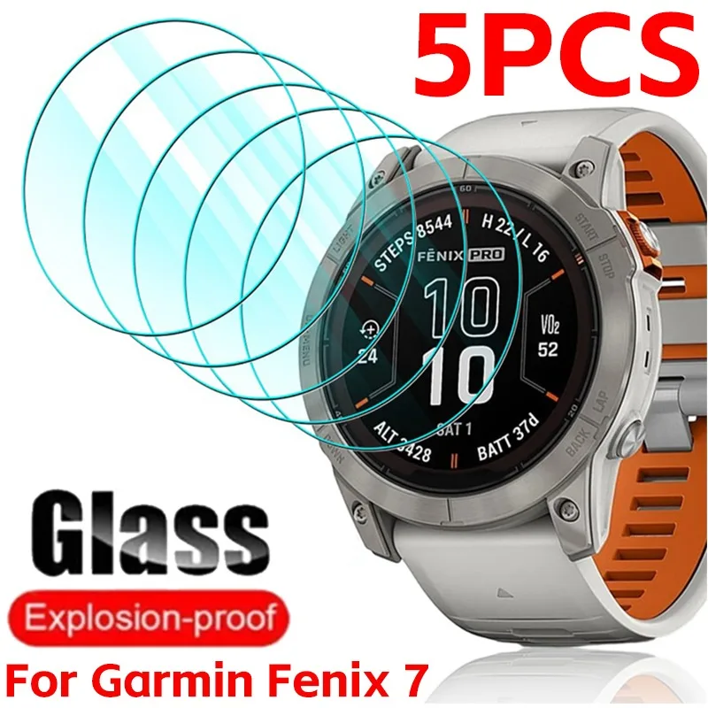 1-5 Pz Vetro Temperato Per Garmin Fenix 7 7X 7S Smartwatch Screen Protector Hd Pellicola Di Vetro Antideflagrante Per Garmin Fenix 7 7X