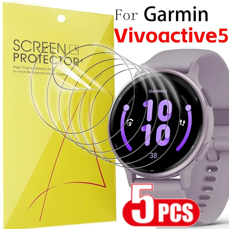 5-1 Pz Pellicole Protettive Per Garmin Vivoactive 5 Smartwatch Hd Screen Protector Pellicole Idrogel Antigraffio Per Vivoactive 5