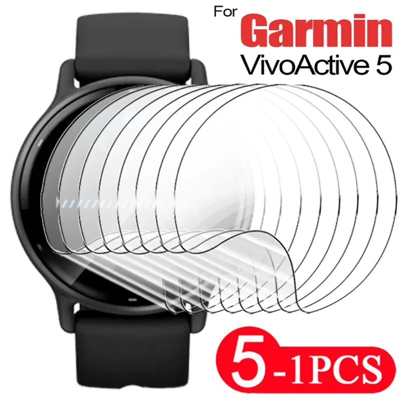 Pellicole Protettive 5/1Pcs Per Garmin Vivoactive 5 Smartwatch Hd Screen Protector Pellicole Idrogel Antigraffio Per Vivoactive 5