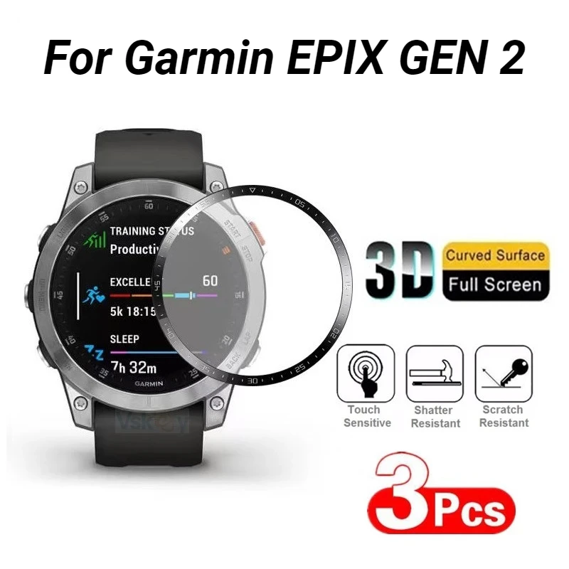 Proteggi Schermo 3Pcs Per Garmin Epix Gen2 Smartwatch Pellicole Protettive Anti-Impronta Ad Alta Definizione Per Garmin Epix Gen 2
