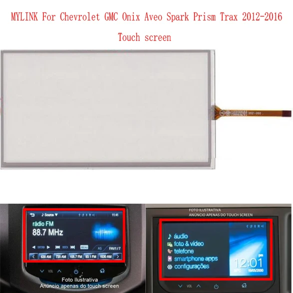 Nuovo 7 Pollici 4 Pin Touch Screen Mylink Per Chevrolet Gmc Onix Aveo Spark Prism Trax 2012-2016 Car Cd Audio Player Navigazione Raido