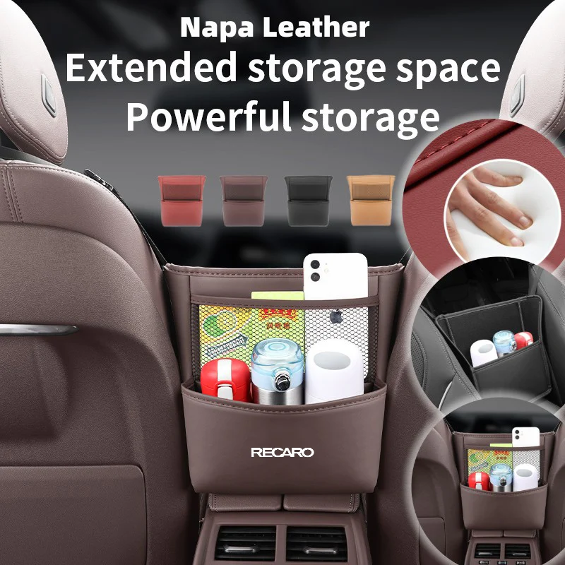 Seggiolino Auto In Pelle Supporto Centrale Per Borsa Portaoggetti Per Recaro Nan